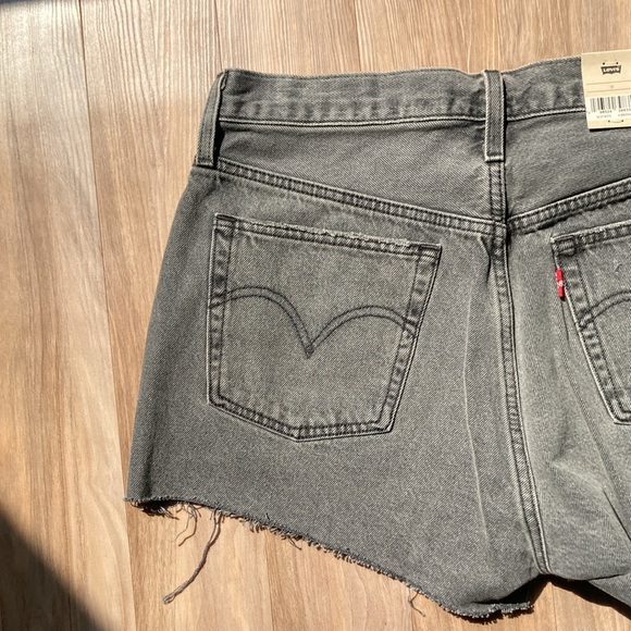Levi’s distressed high rise 501 jean cotton denim short cutoff vibe 31 - Picture 14 of 17
